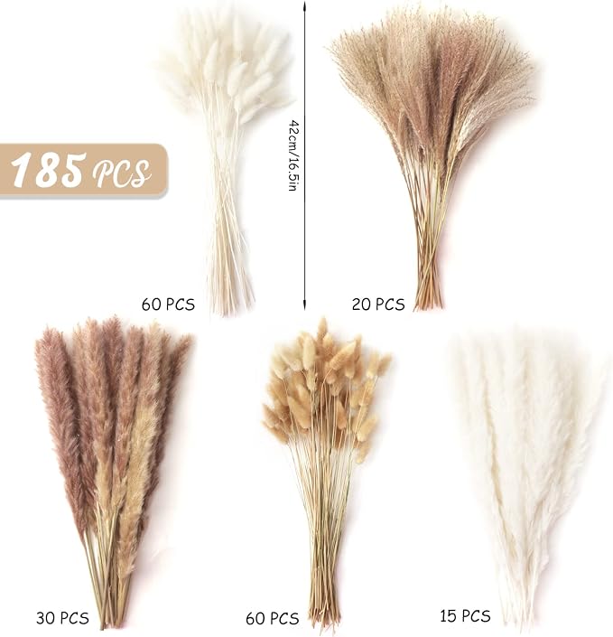 Boho Neutral Dried Pampas Grass Bouquet