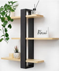 Adjustable 3-Tier Wall Shelf – Rustic Wood Floating Display & Organizer